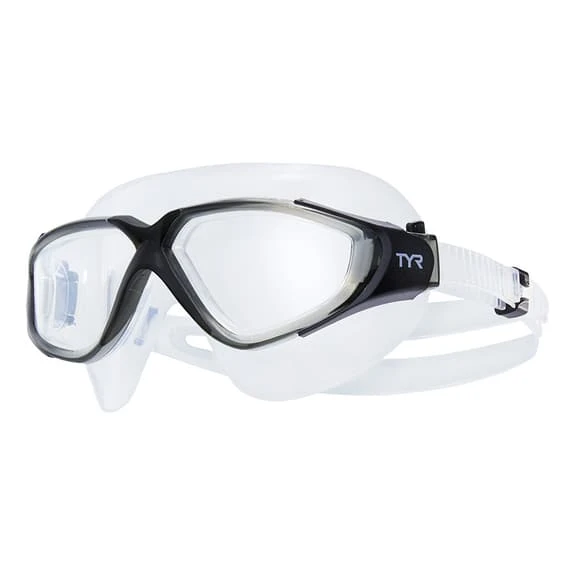 TYR Rogue Swim Goggles White Black With Clear Lenses 1 TYR Rogue Swim Goggles White Black With Clear Lenses