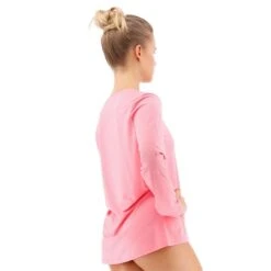 TYR Sun Defense Long Sleeve Swim Top Pink Women -Flow Stroke Sales tyr tsfls7a832 004