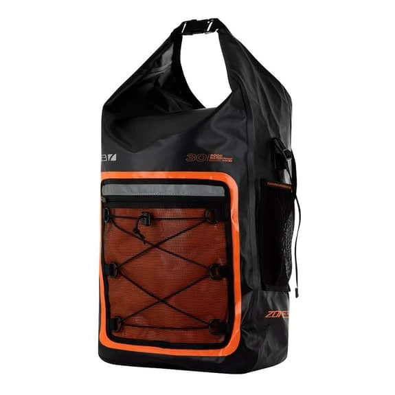 Zone3 Open Water Dry 30L Backpack Black Orange 1 Zone3 Open Water Dry 30L Backpack Black Orange