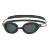 Zoggs Predator Polarized Small Fit Swim Goggles Black Red With Black Polarized Lenses