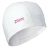 Zoggs Logo Swimming Cap White Pink