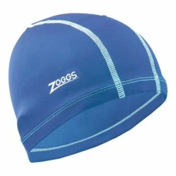 Zoggs Spandex Swimming Cap Blue White